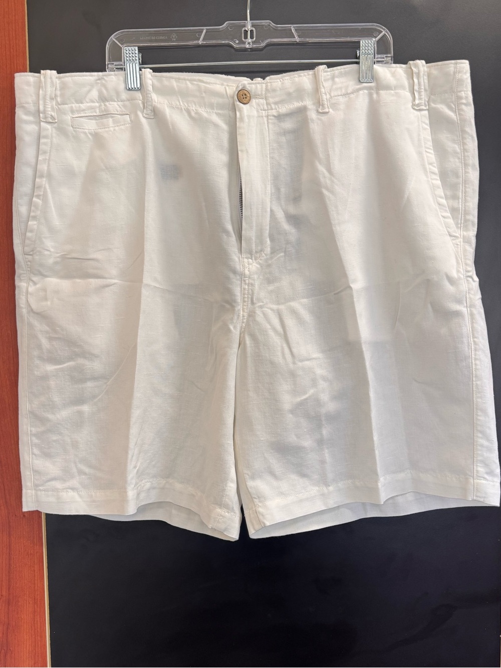 Polo Ralph Lauren Men's Off White Linen-Blend Shorts Size 40